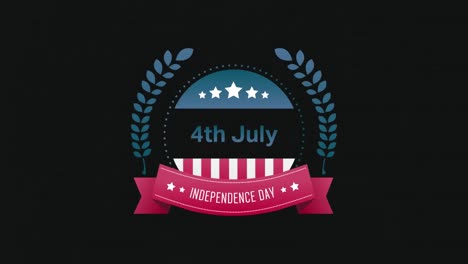 4th of july, independence day text in banner