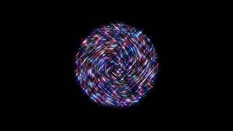 circular lines rotating abstract blue color black background
