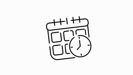 simple of time related motion gray line icon. contains such icons as timer, speed, alarm, restore, time management, calendar and more. motion graphic.