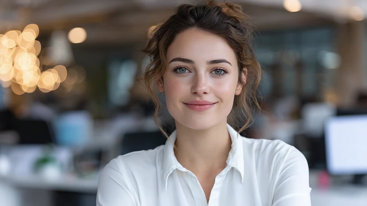Relaxed business professional enjoying a moment of calm at work