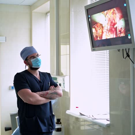 male surgeon in operation room