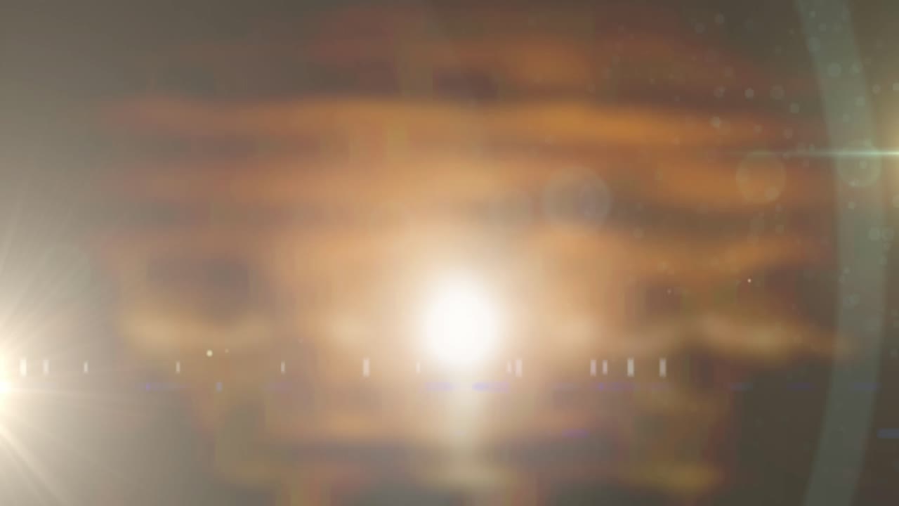 연기 구름과 함께 반 ⁇ 이는 빛의 애니메이션