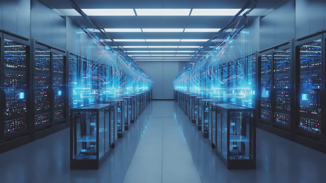 Server Room in a Data Center