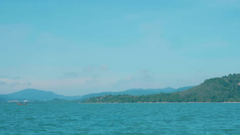 tropical beach scenery with boat