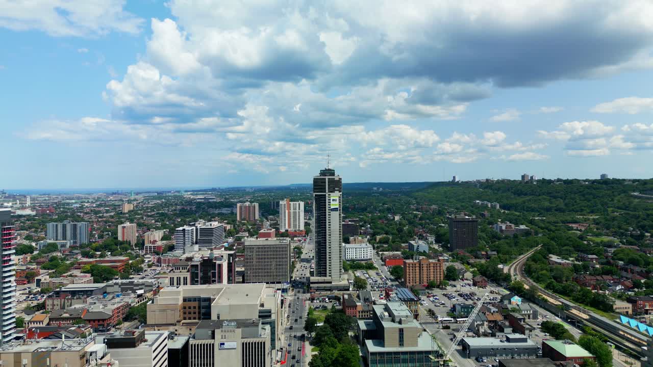 Captivating Views of Downtown Hamilton's Tallest Apartment Building from Above and Discovering the Natural Beauty Forests, Parks, and Aerial Views of the Breathtaking Aerial Tour of the Scenery