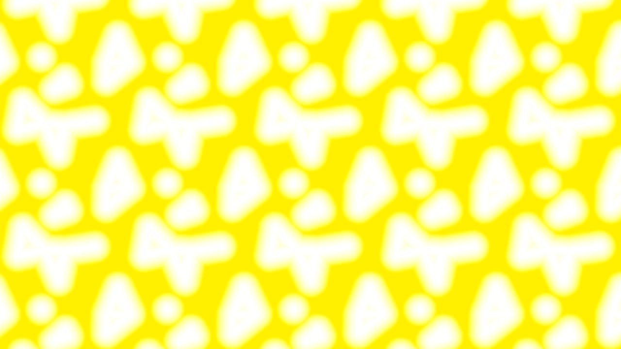 장식적인 노란색 움직이는 모양 패턴 애니메이션 배경, 원활한 루프 3d 애니메이션