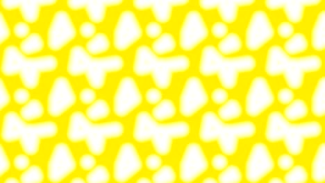 fondo de animación de forma móvil de color amarillo ornamental. animación de bucle 3d sin costuras
