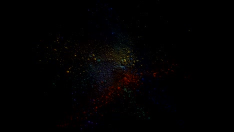 scatter on a black background dry paint 4k