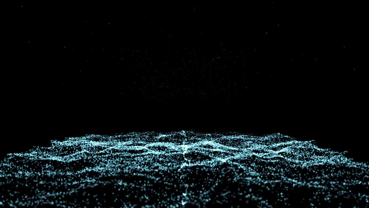 Digital blue waves motion and movement dissolve in the depth of field, abstract background