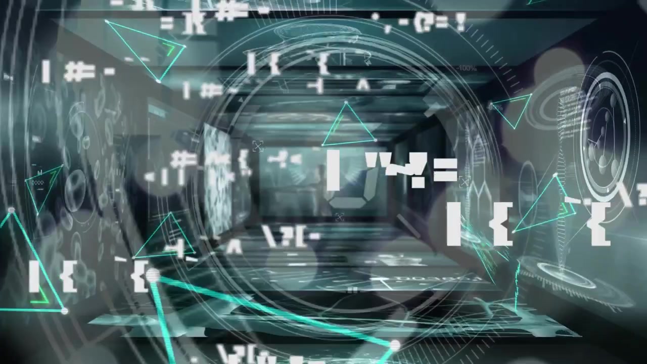 Digital video showcases medical data and global finances with dynamic DNA and plexus visuals.