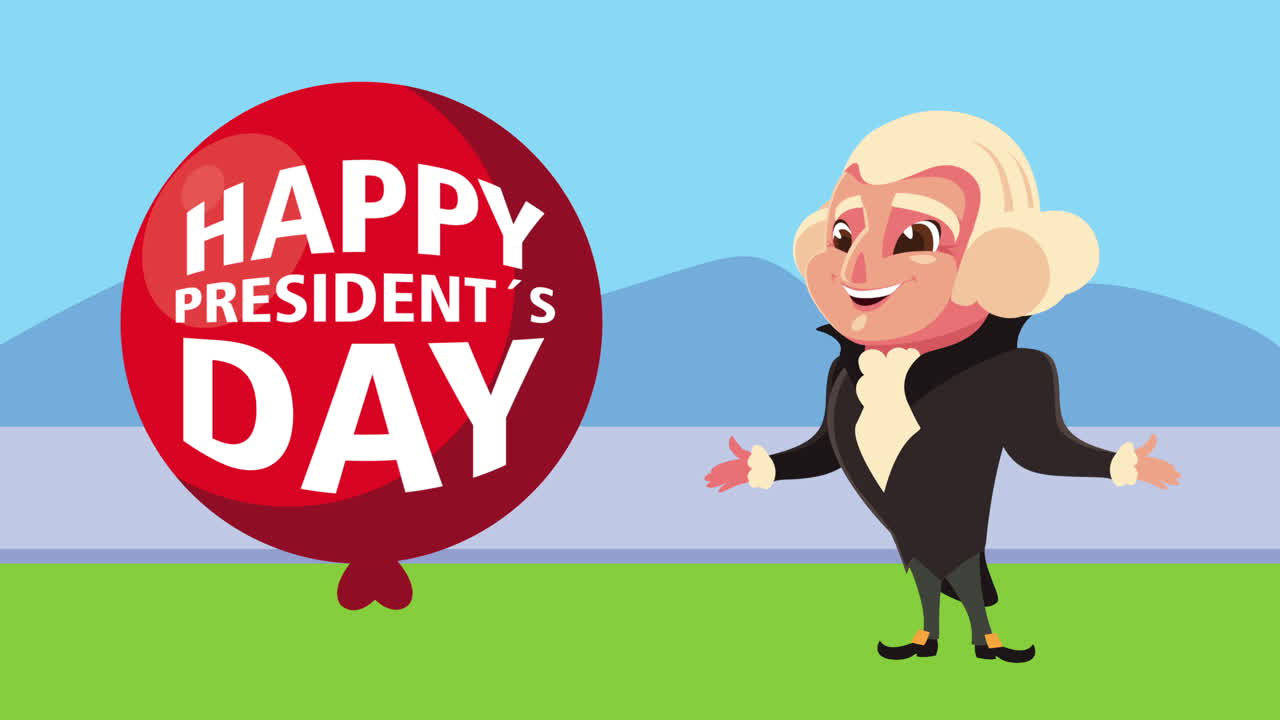 행복한 대통령의 날 일러스트레이션