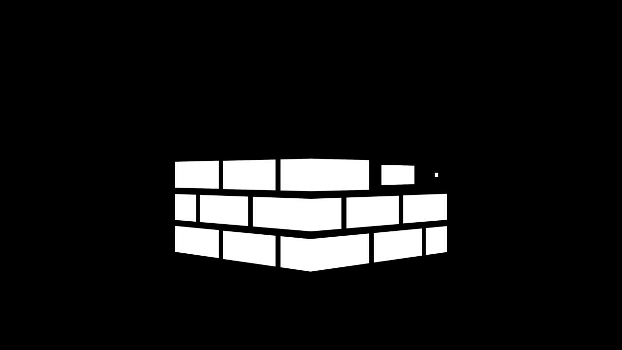 벽돌 아이콘, 벽돌 로고, 선택적인 루마 매트와 함께 애니메이션, 알파 루마 마트 포함, 4k 비디오