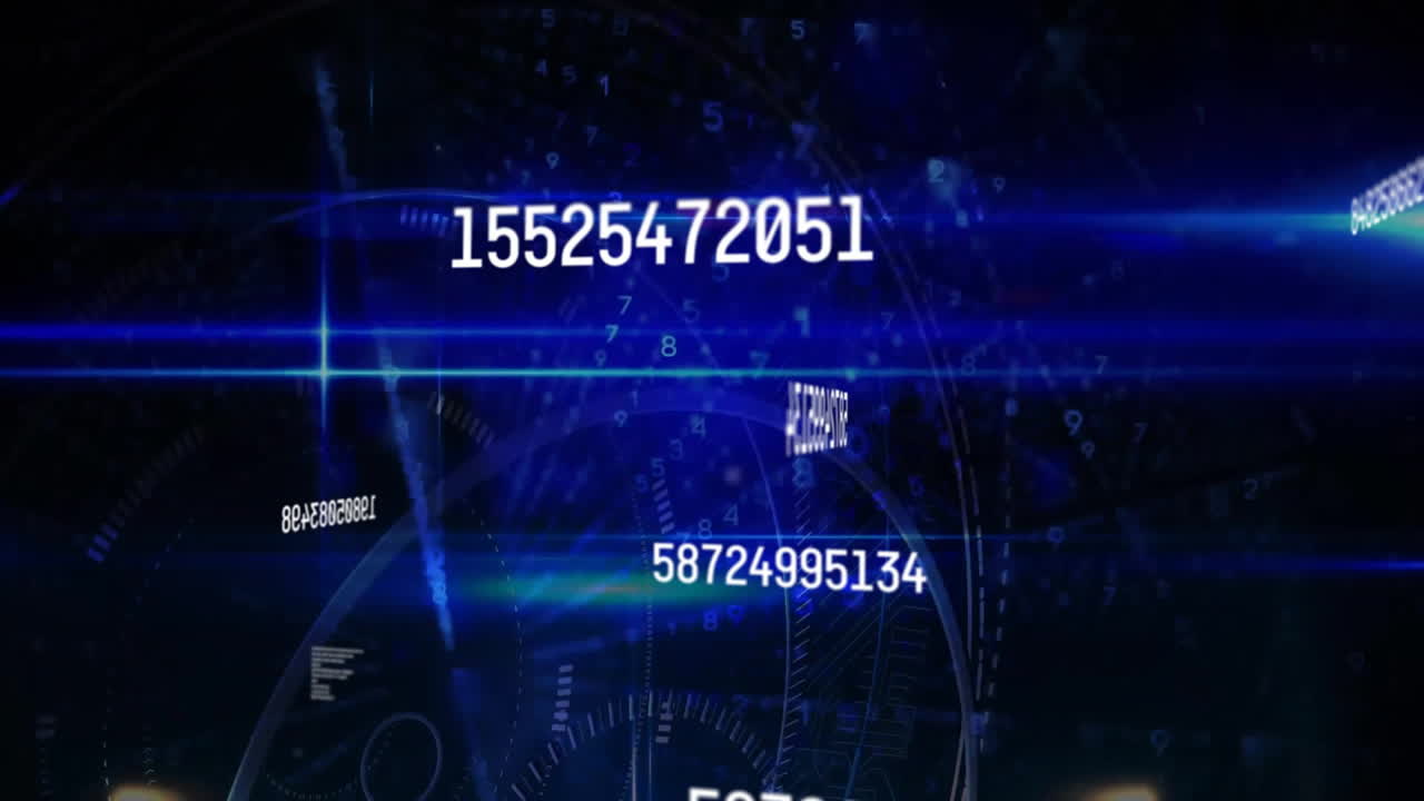 Animation of numbers over data processing