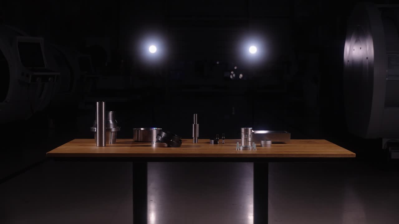 piezas metálicas cnc en una mesa p5