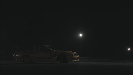 race car drifting, spinning donuts