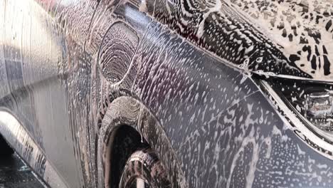 car wash in progress