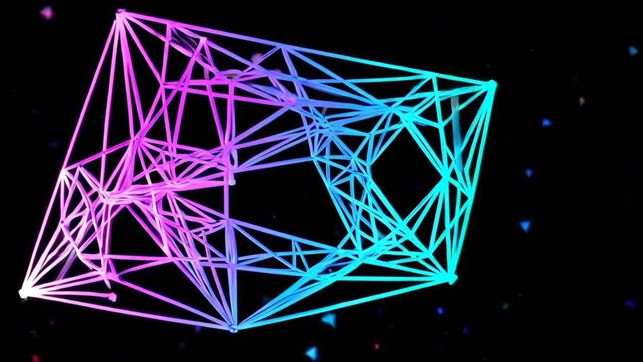 Abstract Geometric Neon Structure
