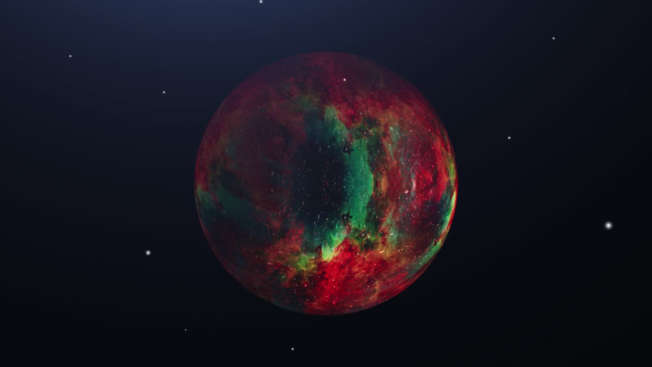 planeta gaseoso rojizo en el universo