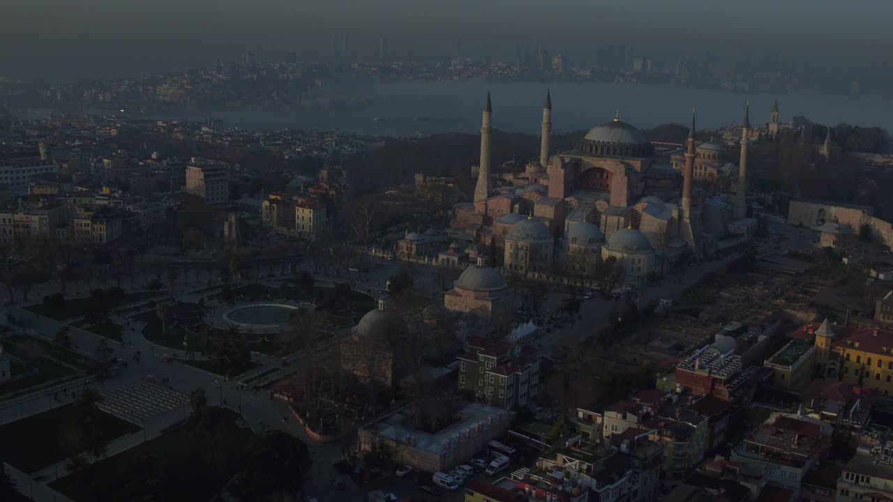 ayasofia es una vista aérea de estambul.