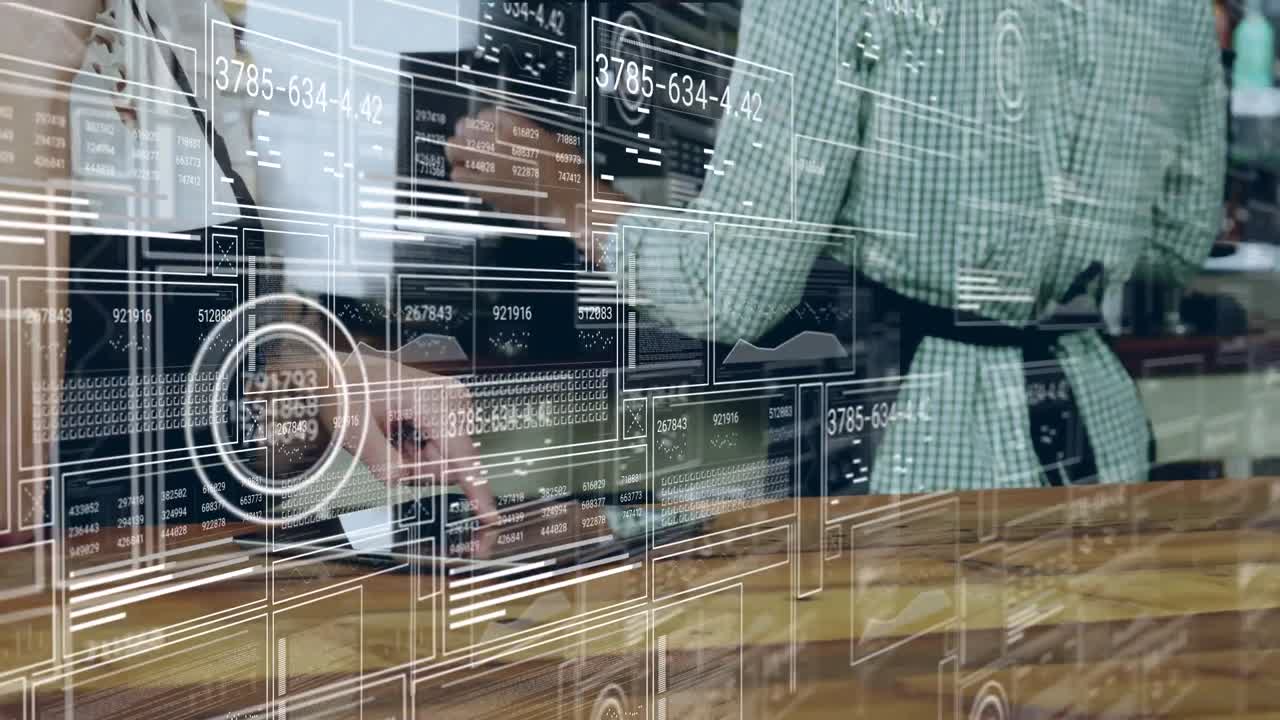 Animation of data processing over diverse baristas