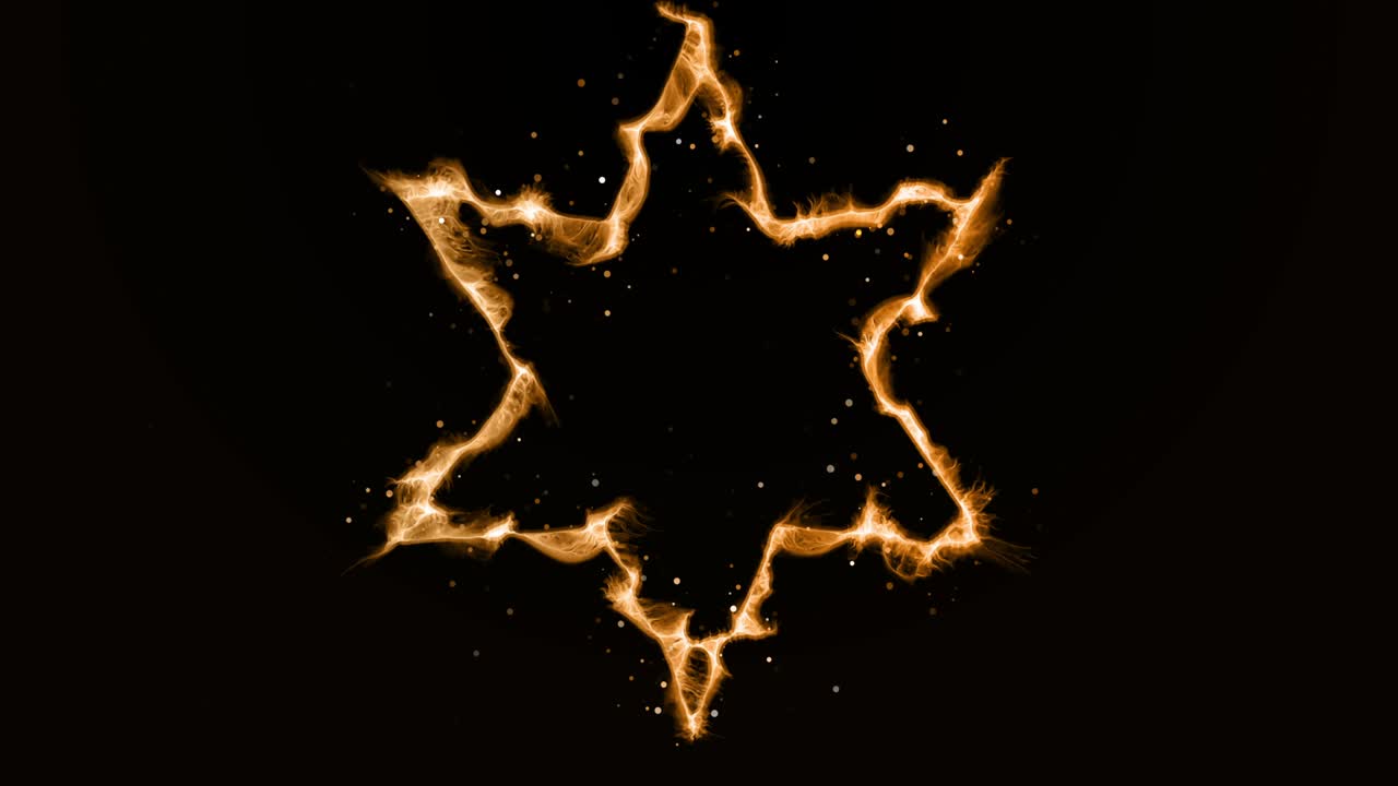 formas de estrellas iluminación con partículas de fondo