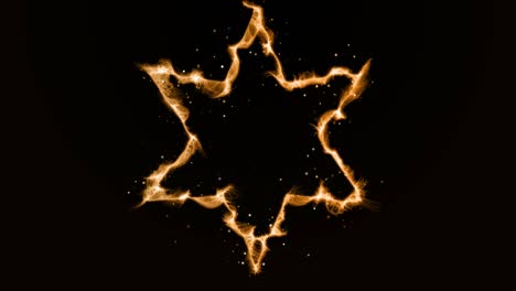 star shapes lighting with particles background