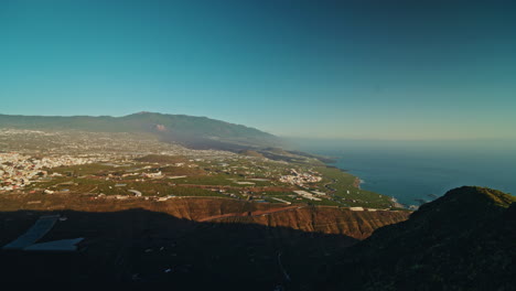 aerial view of tenerife coastline, canary islands, spain