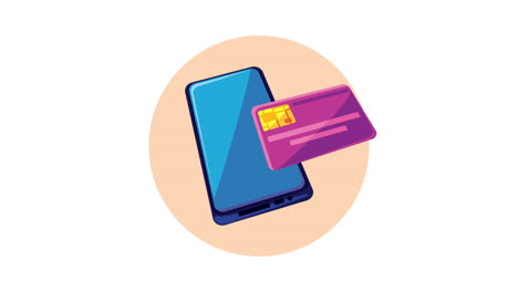 banco de tarjetas de crédito en el teléfono inteligente