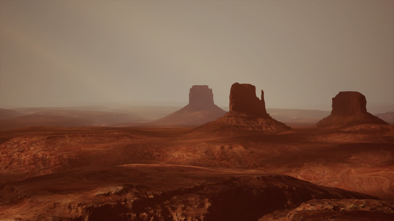 A stunning desert landscape captured from above