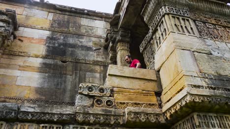 Herencia-Jami-Masjid-También-Conocida-Como-Mezquita-Jama-En-Champaner,-Estado-De-Gujarat,-India-Occidental,-Es-Parte-Del-Parque-Arqueológico-De-Champaner-pavagadh