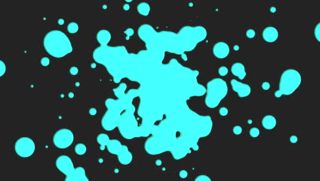 animation motion abstract green liquid spots black splash background 1