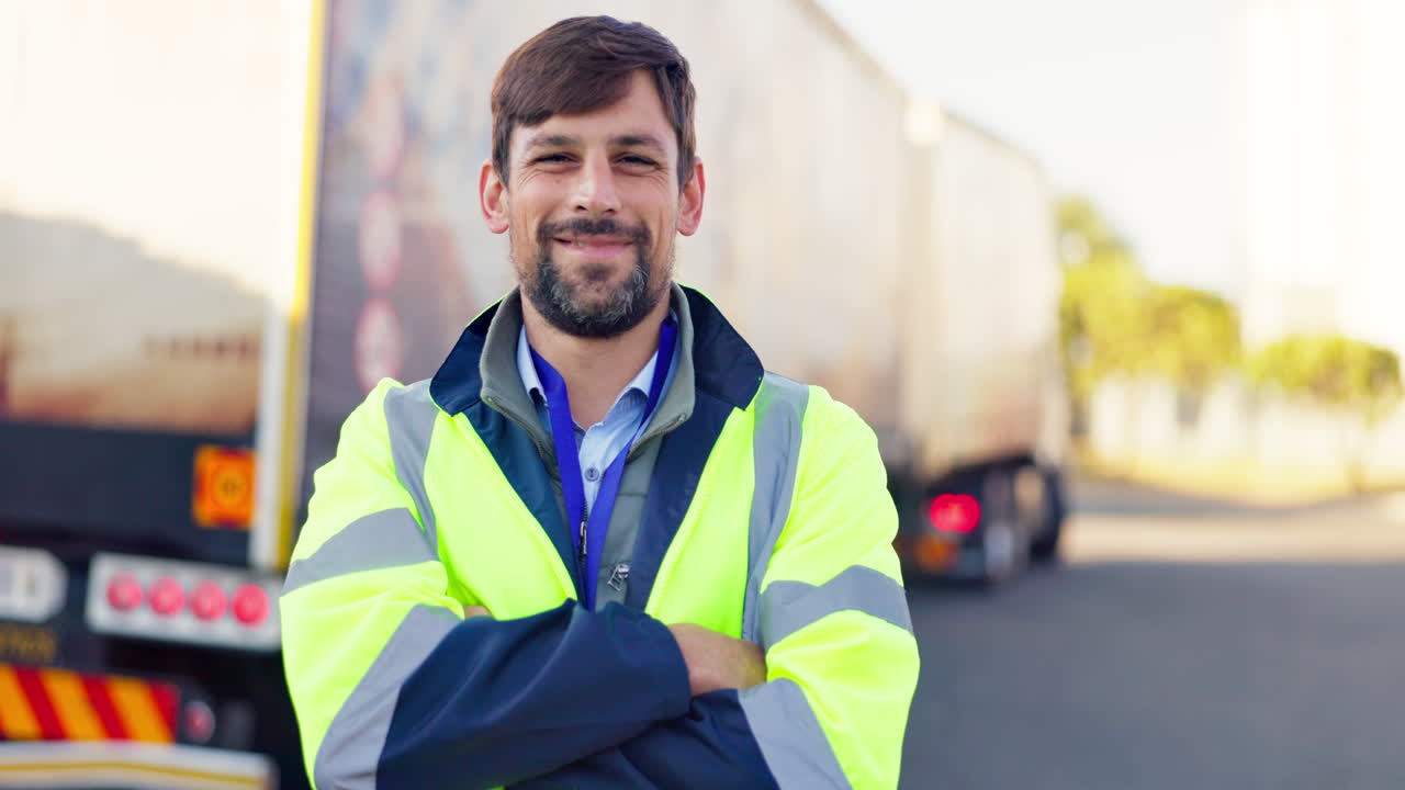 Truck driver portrait