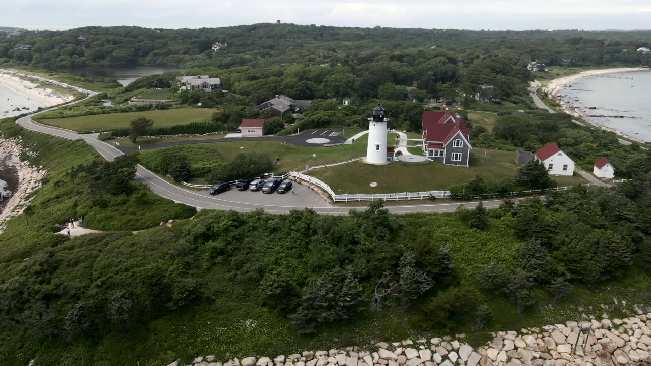 Nobska Light -majakka Woods Holessa, Cape Codissa, Massachusettsissa.