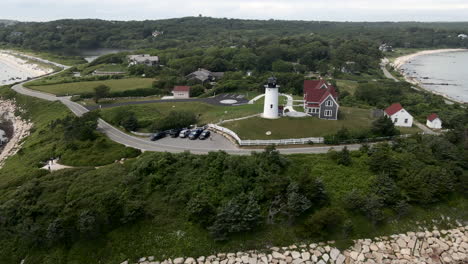 Luz-Nobska-En-Woods-Hole,-Cape-Cod,-Massachusetts