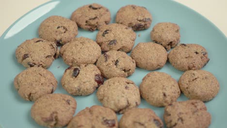 cookies with cranberry of wholemeal flour and poppy seeds close up