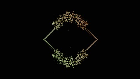 golden floral frame