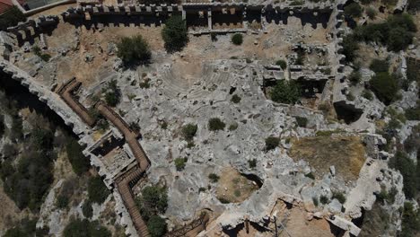 ancient ruins drone shot