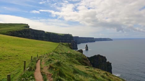 a walk along the costal path from doolin to the cliffs of moher, a stunning scenic walk