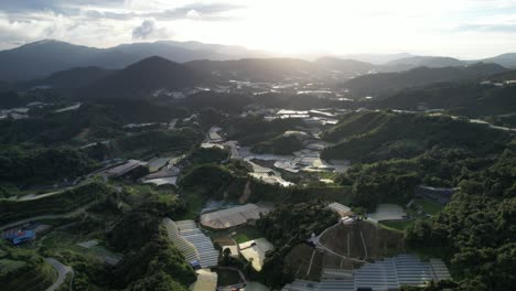 general landscape view of the brinchang district within the cameron highlands area of malaysia