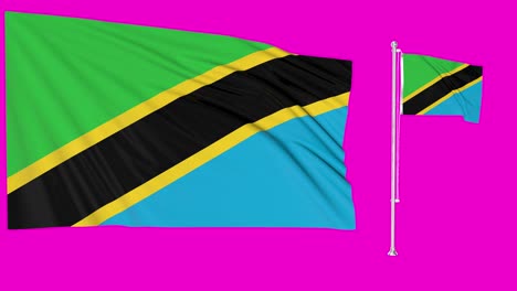 Pantalla-Verde-Que-Agita-La-Bandera-O-El-Asta-De-Bandera-De-Tanzania