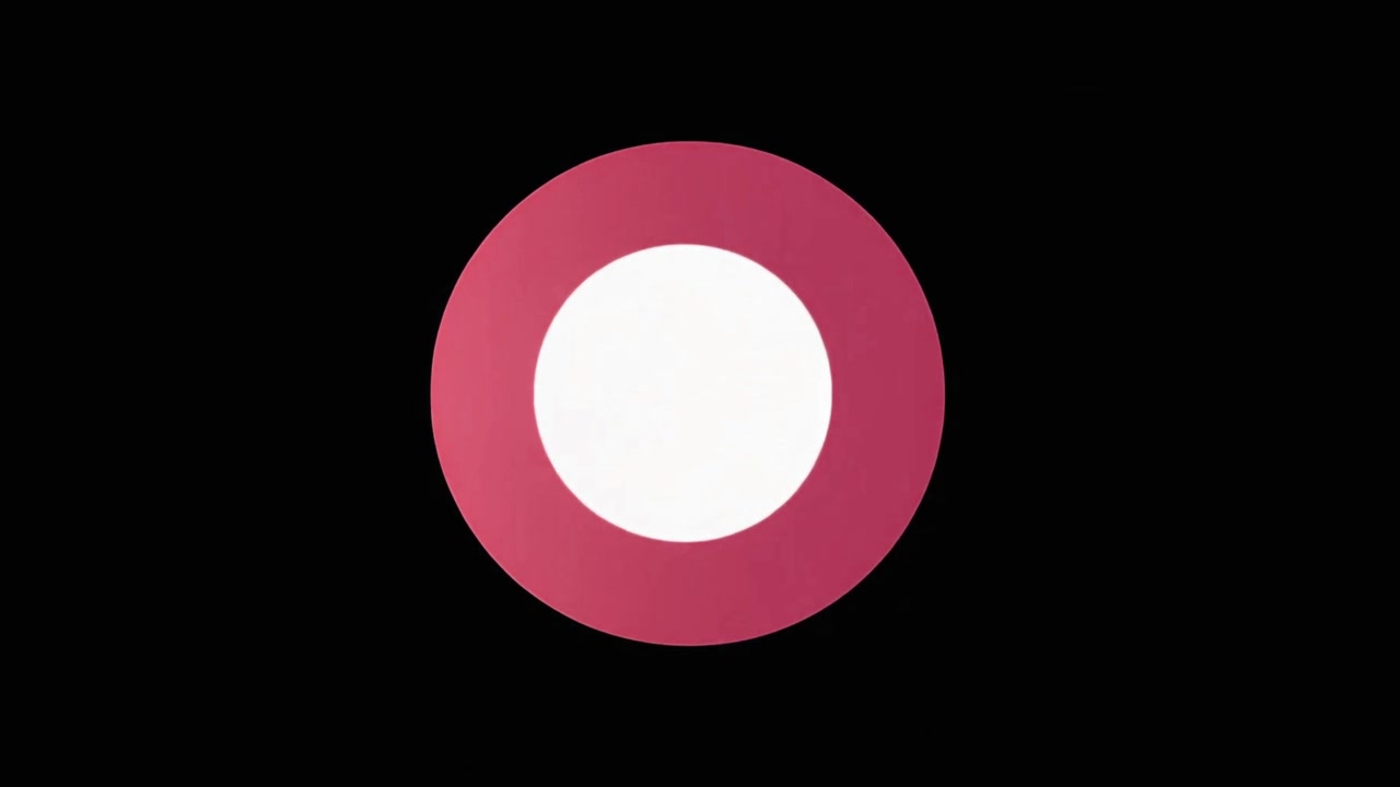 Abstract Animation of a Pink Rectangle Transforming into a Circle