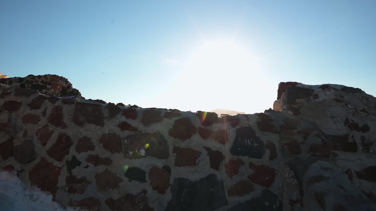 paisaje urbano de las islas de santorini grecia con cielo azul