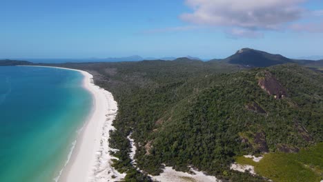 whitehaven beach and campground at whitsunday island in qld, australia