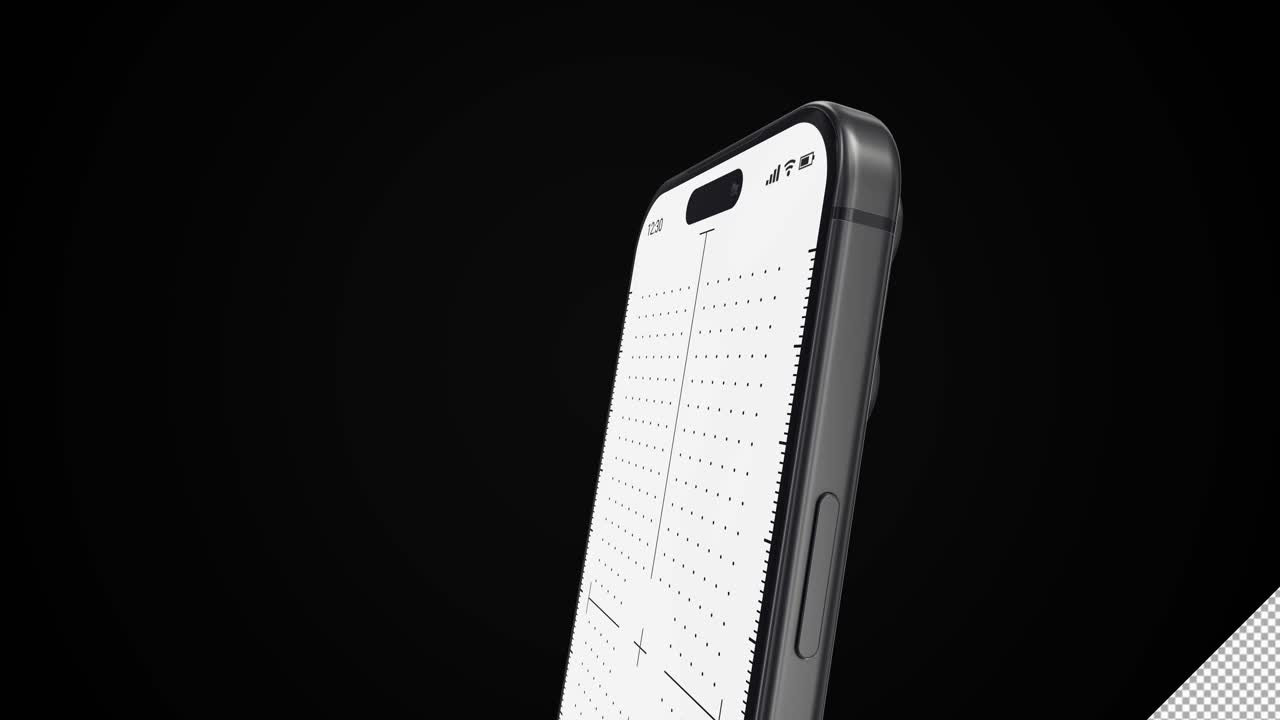 Realistic 3D Smartphone Mockup with Editable Screen Display