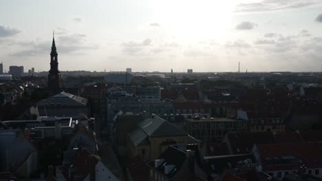 copenhagen, full city panorama at sunrise
