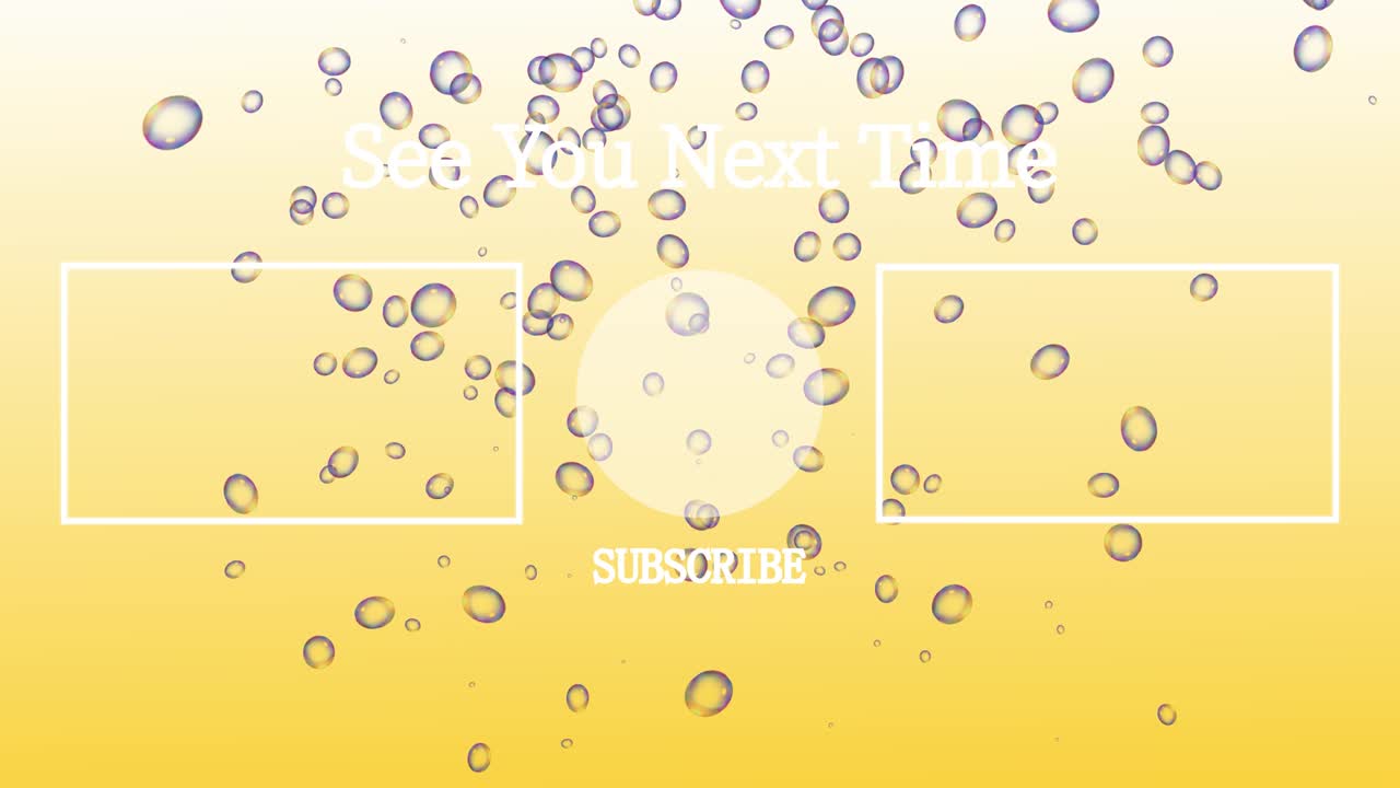 버블 시 엔드 카드 엔딩 스크린 모션 그래픽