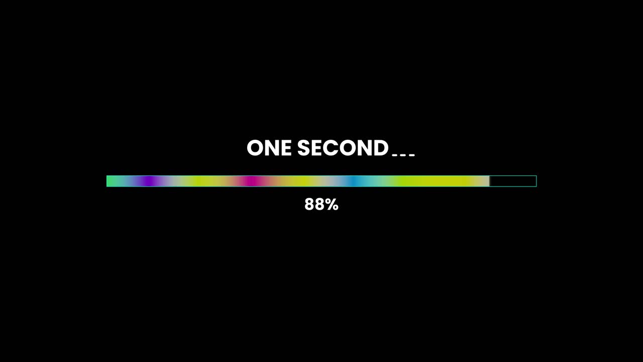 Loading Bar Animation with Colorful Progress and Percentage