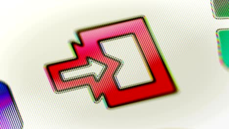 entrance icon on the screen. looping.