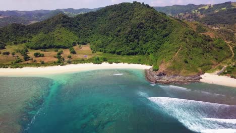 beautiful beach in lombok island, indonesia