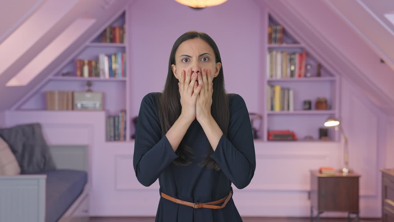 Indian girl getting a shocking news